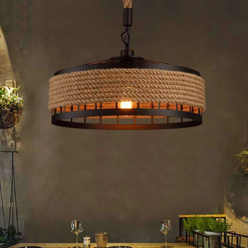Industriële Hanglamp Zwart met Touw – Modern Woonkamer Lamp voor Stijlvolle Verlichting 2
