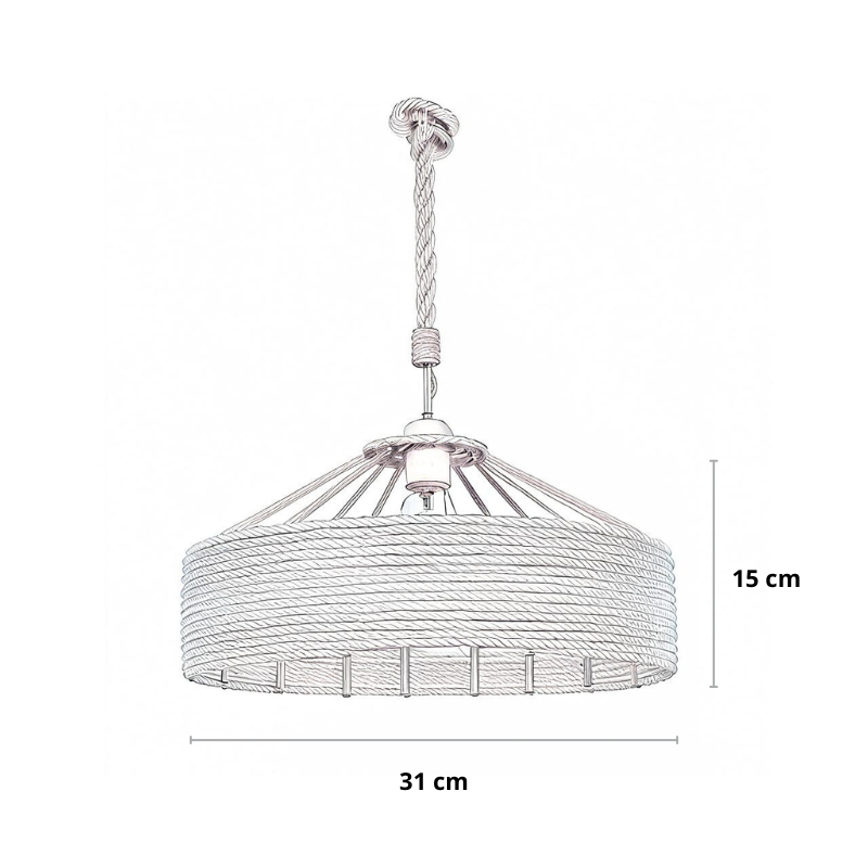 Industriële Hanglamp Zwart met Touw – Modern Woonkamer Lamp voor Stijlvolle Verlichting 4