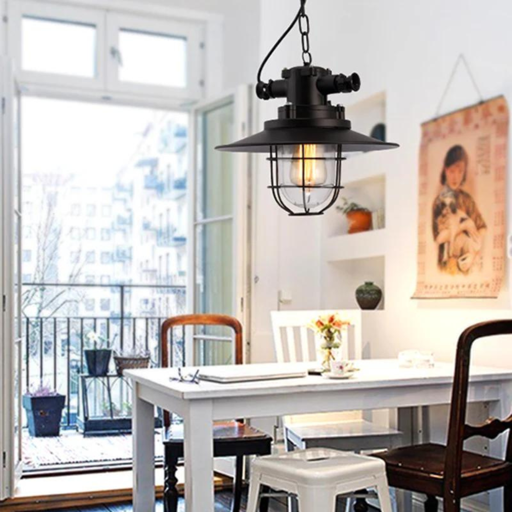 Industriele Hanglamp Zwart van Ijzer met Verstelbare Hoogte voor Eettafel en Woonkamer 5