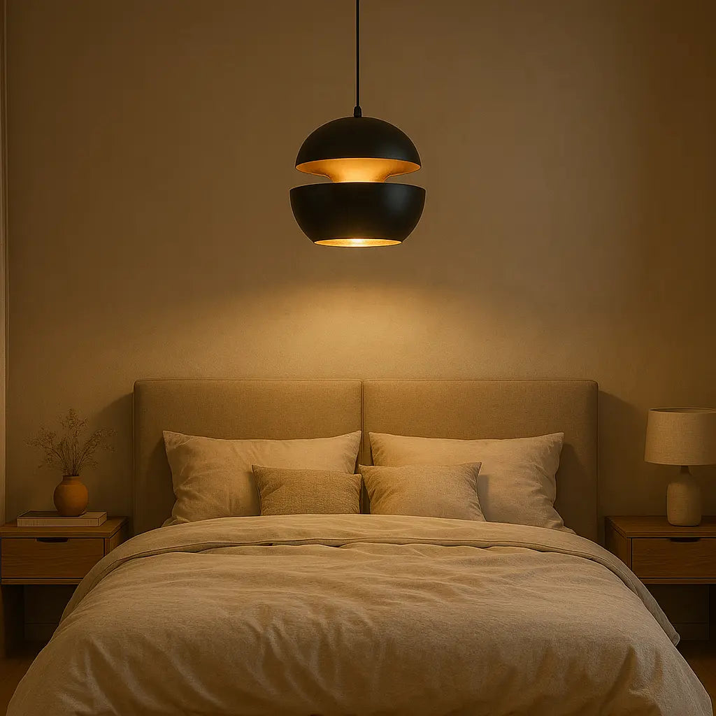 Industriële Hanglamp met Gouden Accent – Zwart of Wit 4