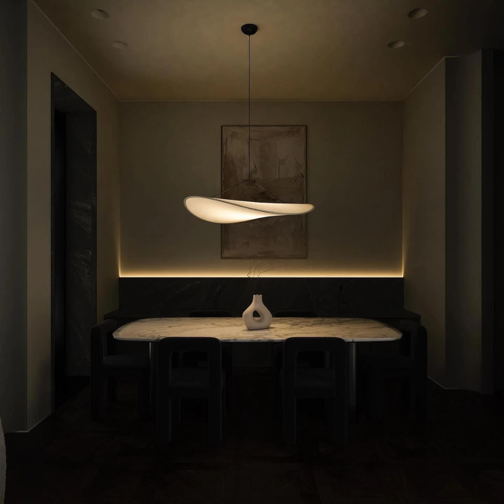 Japandi Hanglamp van Hoogwaardige Zijde – Elegante Verlichting voor Woonkamer of Eettafel, Verstelbare Hoogte 3