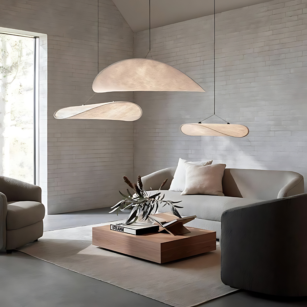 Japandi Hanglamp van Hoogwaardige Zijde – Elegante Verlichting voor Woonkamer of Eettafel, Verstelbare Hoogte 5