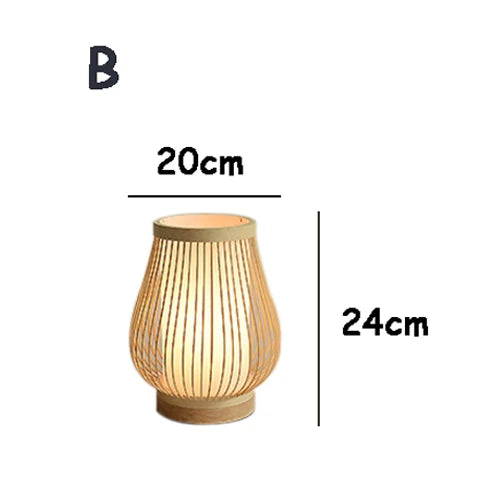Japanse Hanglamp van Bamboe en Hout – Zen Woonkamer Lamp voor Serene Sfeer, 60 cm Hoog, Natuurlijk Ontwerp 4