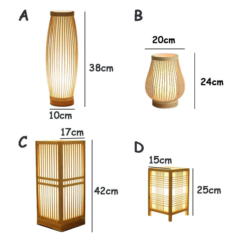 Japanse Hanglamp van Bamboe en Hout – Zen Woonkamer Lamp voor Serene Sfeer, 60 cm Hoog, Natuurlijk Ontwerp 7