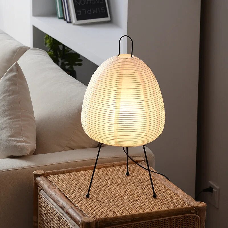 Japanse Staande Lamp van Rijstpapier met LED Verlichting – Sfeervolle Binnenlamp voor Woonkamer en Slaapkamer 3