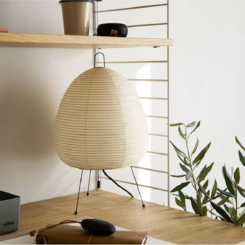Japanse Staande Lamp van Rijstpapier met LED Verlichting – Sfeervolle Binnenlamp voor Woonkamer en Slaapkamer 4