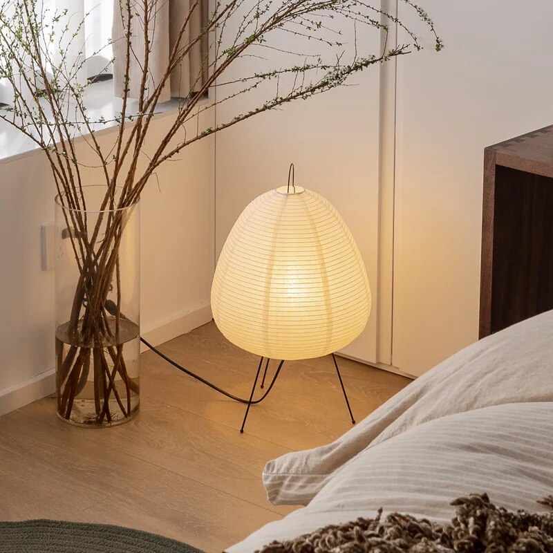 Japanse Staande Lamp van Rijstpapier met LED Verlichting – Sfeervolle Binnenlamp voor Woonkamer en Slaapkamer 5