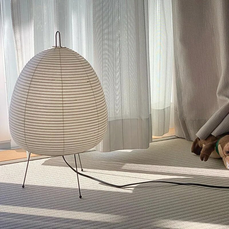 Japanse Staande Lamp van Rijstpapier met LED Verlichting – Sfeervolle Binnenlamp voor Woonkamer en Slaapkamer 6