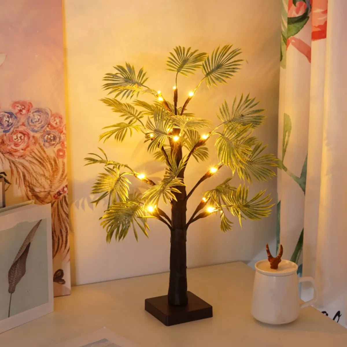 Kerst LED Palmbladverlichting – Warm Licht, Draadloos, 11x55cm, Duurzaam PVC voor Feestelijke Decoratie 4