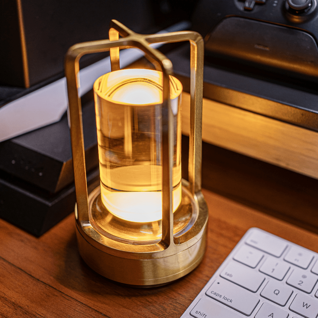 Kristallen Tuinlantaarn met Dimbare LED en USB Oplaadfunctie – Luxe Buitenlantaarn voor Sfeervolle Verlichting 1