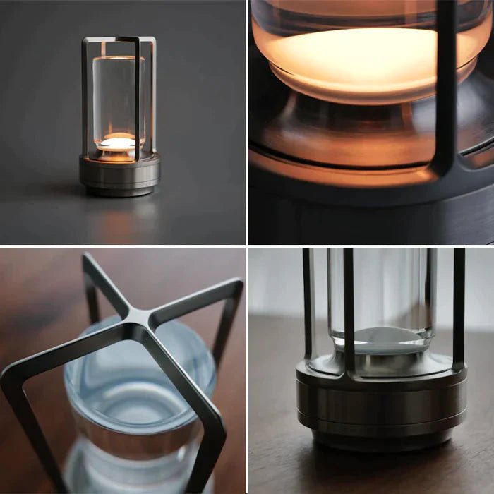 Kristallen Tuinlantaarn met Dimbare LED en USB Oplaadfunctie – Luxe Buitenlantaarn voor Sfeervolle Verlichting 6