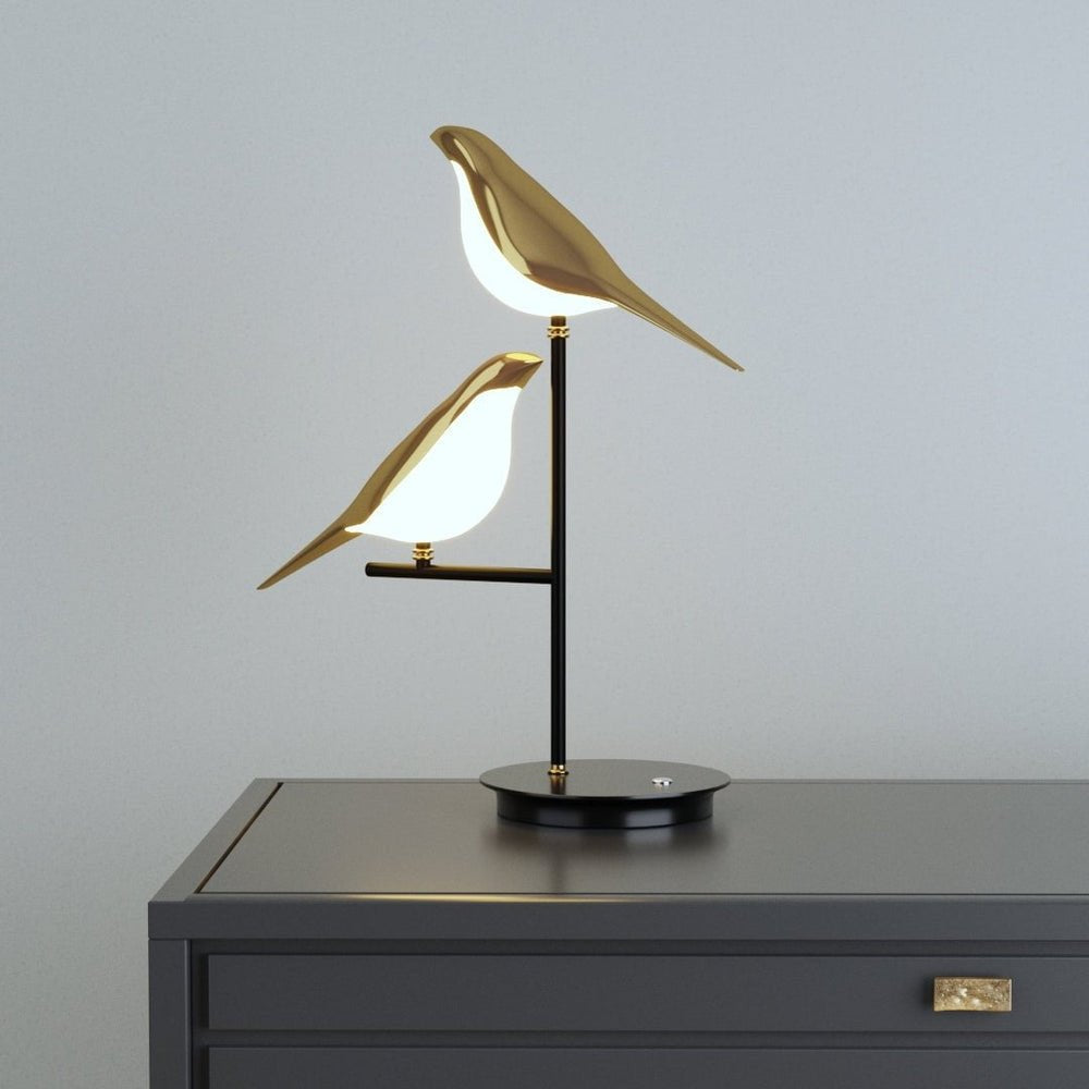 LED Tafellamp met Postmodern Gouden Vogelontwerp – Energiezuinige Verlichting voor Elke Ruimte 0
