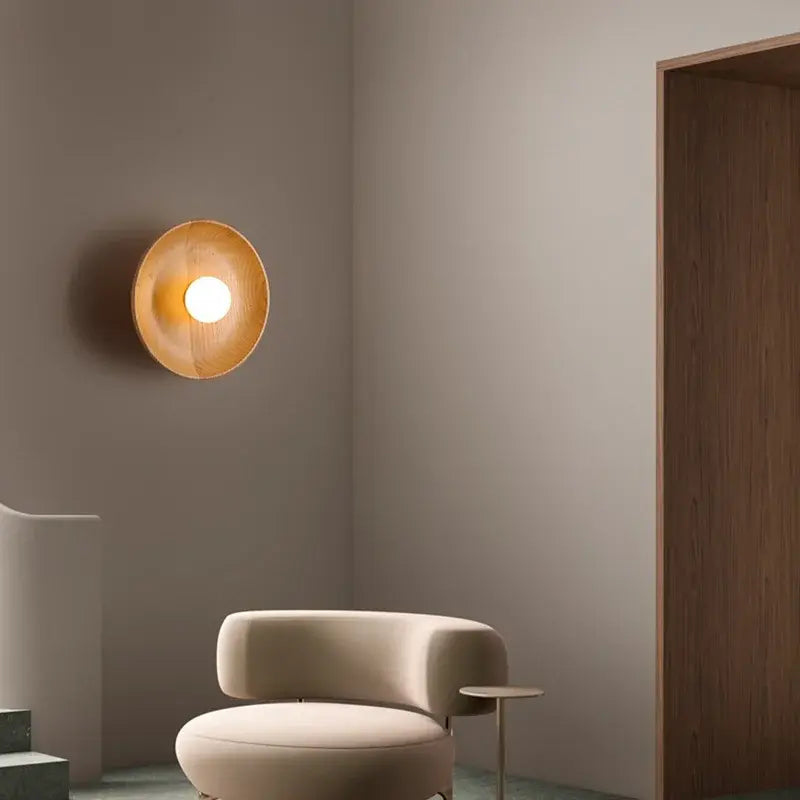 Landelijke Wandlamp van Hout in Licht en Donker – Rustiek Muurlamp voor Binnengebruik 6