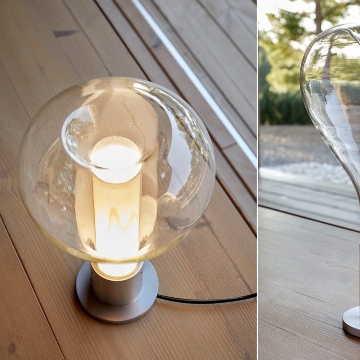 Lava Art Tafellamp met LED Verlichting – Creatief Glasontwerp voor Sfeervolle Interieurverlichting, Ø 22 cm, Hoogte 40 cm 7