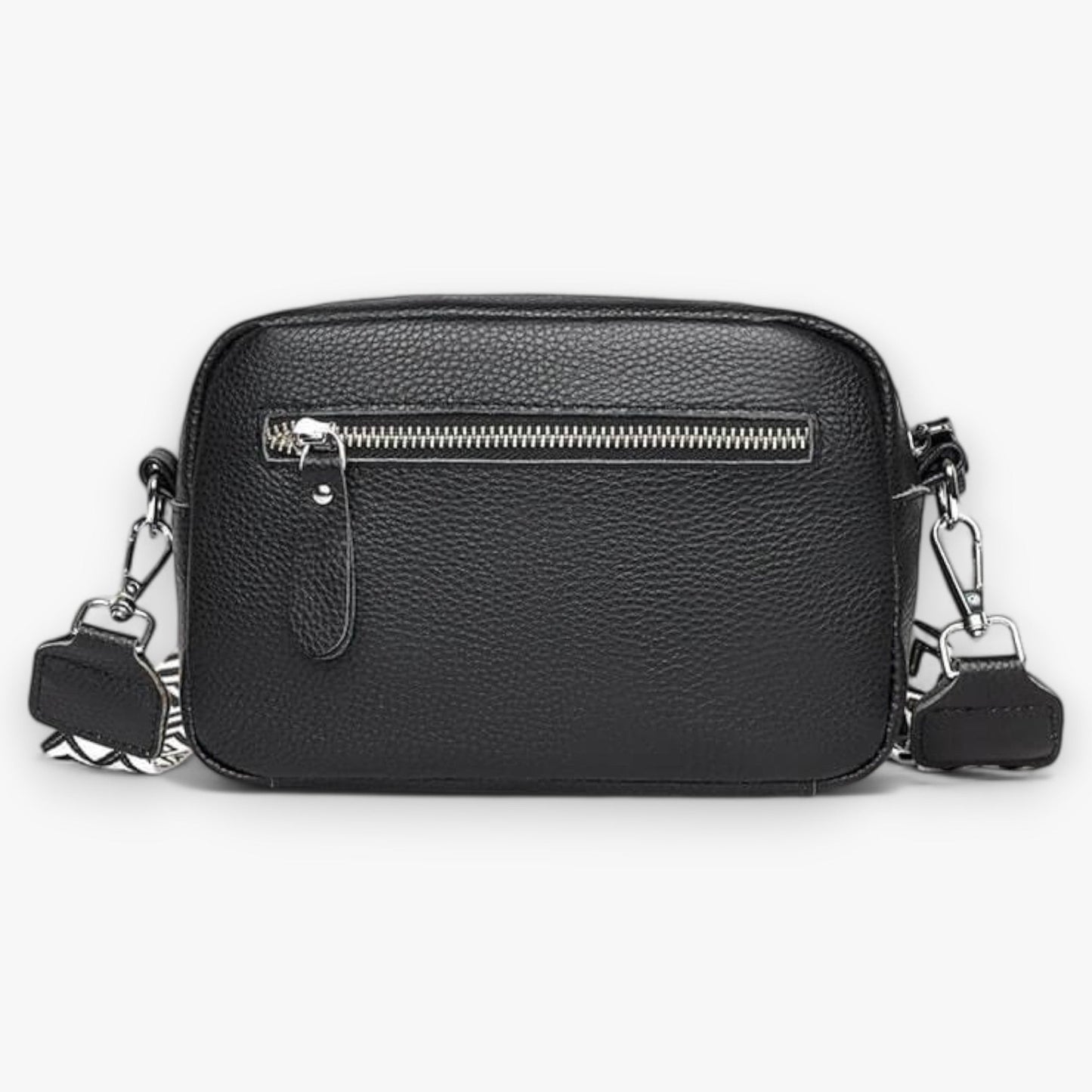 Leren Schoudertas Dames – Elegante Zwarte Crossbody Tas met Rits voor Dagelijks Gebruik 6