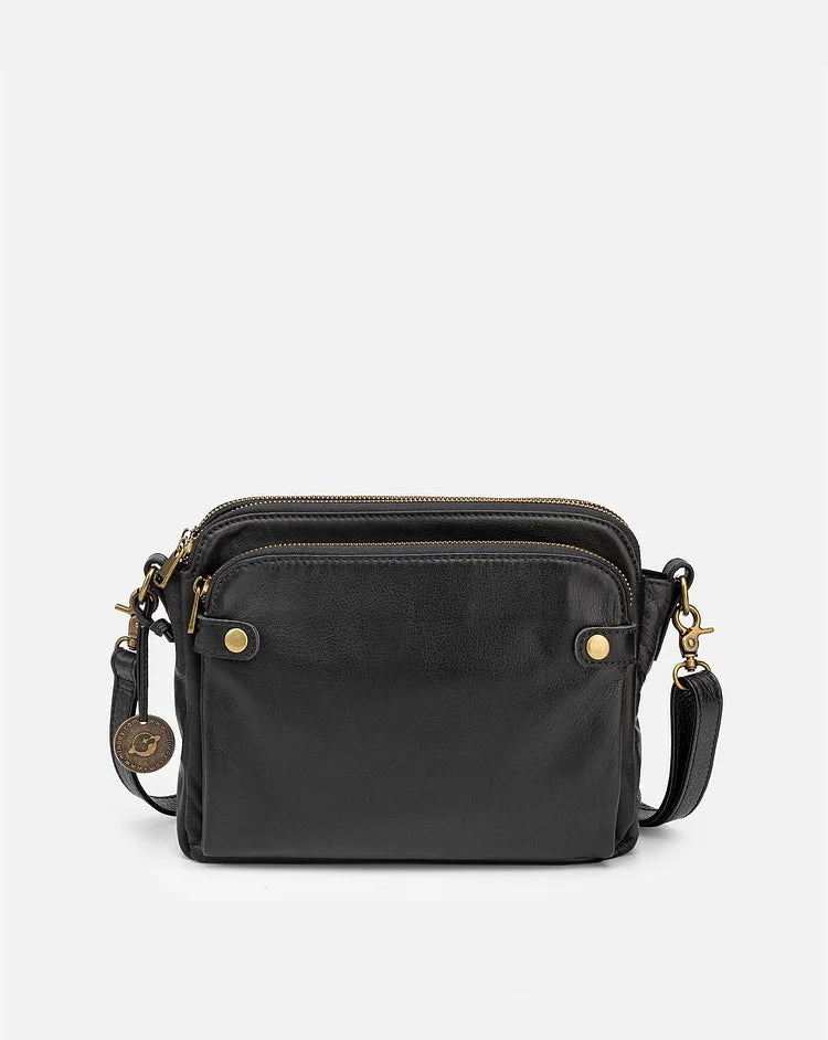 Leren Schoudertas Dames met Verstelbare Riem en Ruime Opslag - Zwarte Crossbody Tas voor Stijl en Functionaliteit 2