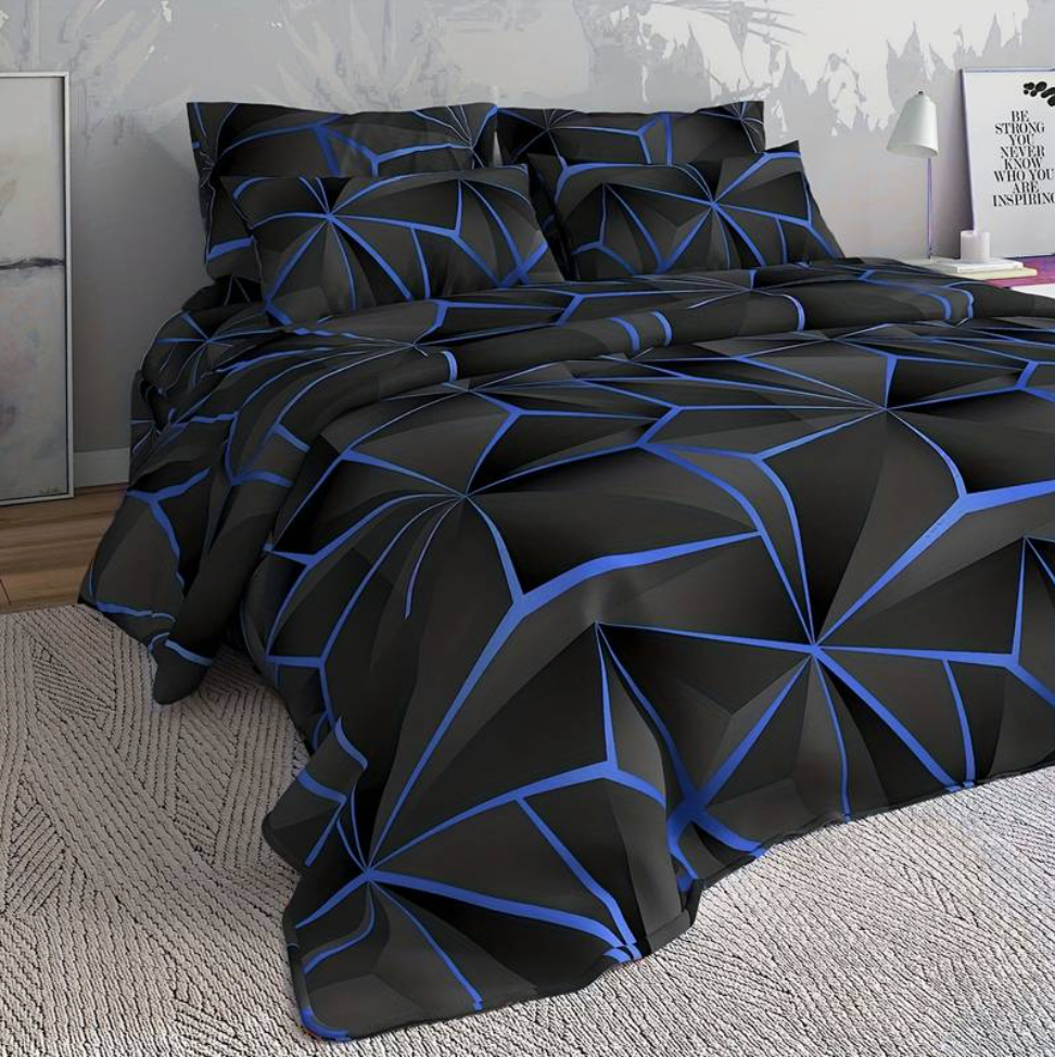 Luxe Dekbedset van Microfiber met Hotel-Design – Ademend, Kreukbestendig en Machinewasbaar, 1 Dekbedhoes en 2 Kussenslopen 2
