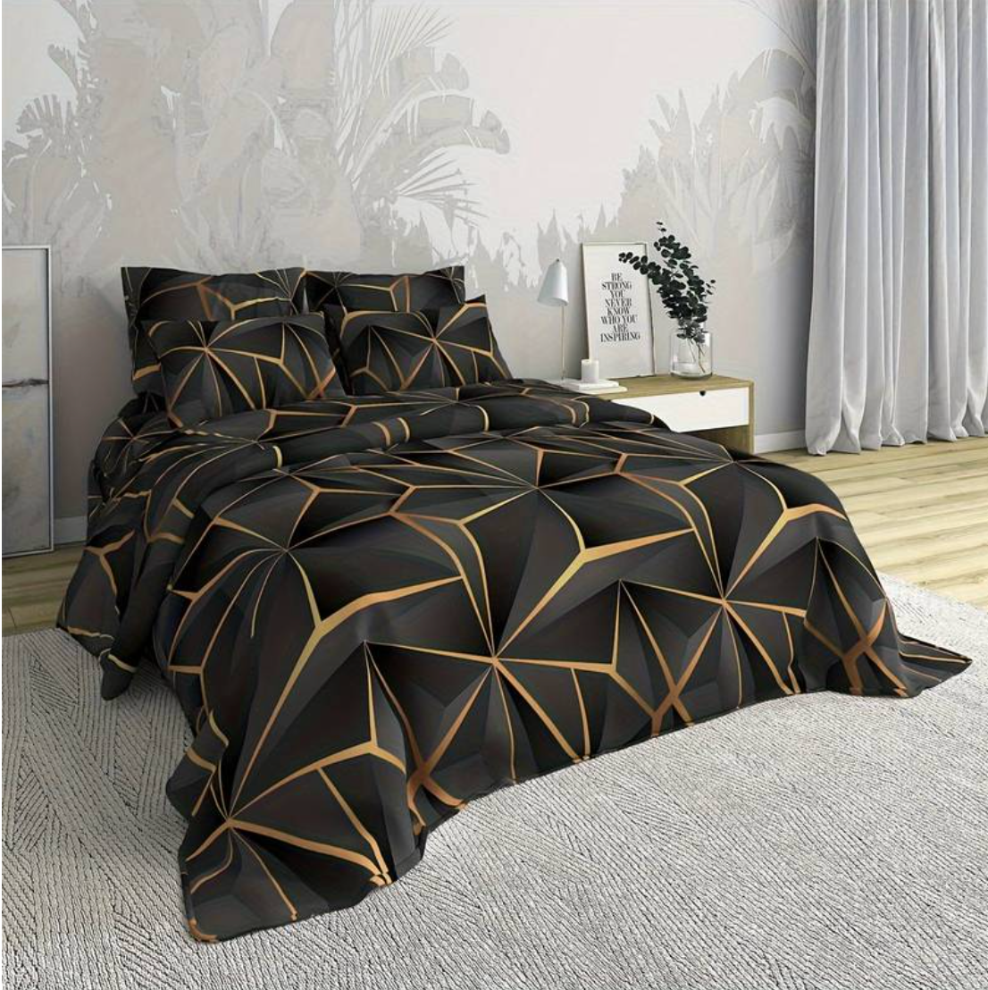 Luxe Dekbedset van Microfiber met Hotel-Design – Ademend, Kreukbestendig en Machinewasbaar, 1 Dekbedhoes en 2 Kussenslopen 3