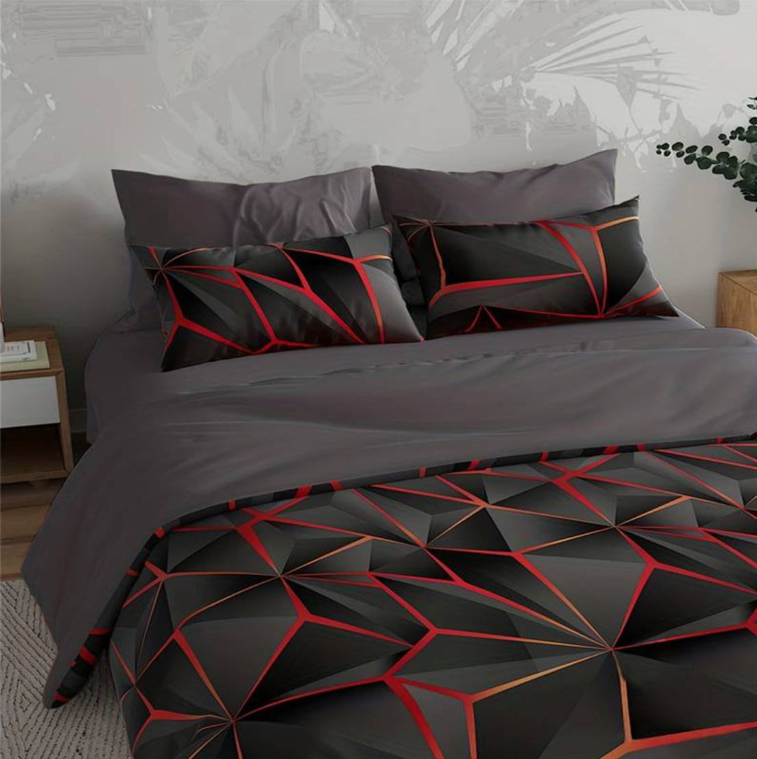 Luxe Dekbedset van Microfiber met Hotel-Design – Ademend, Kreukbestendig en Machinewasbaar, 1 Dekbedhoes en 2 Kussenslopen 5