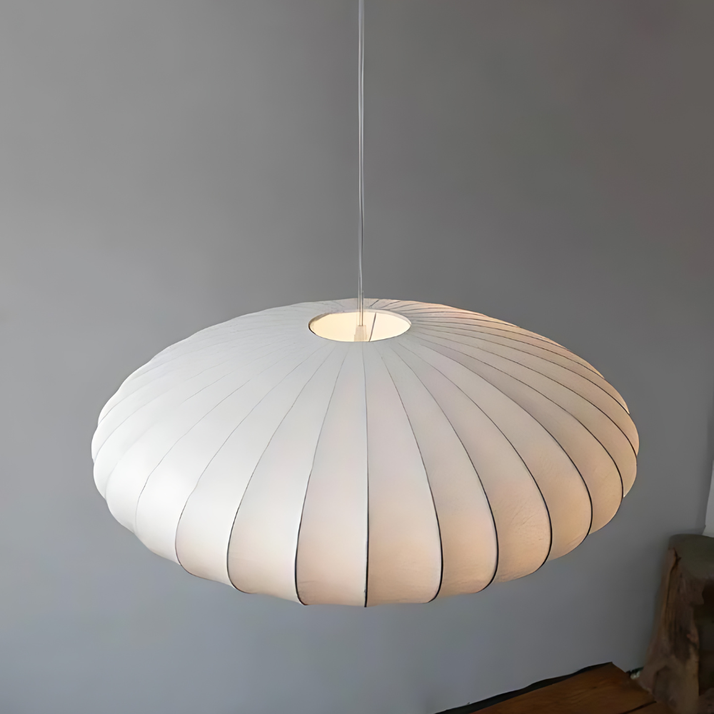 Luxe Japandi Hanglamp voor Eettafel – Elegante Zijden Lamp voor Woonkamer en Slaapkamer 4