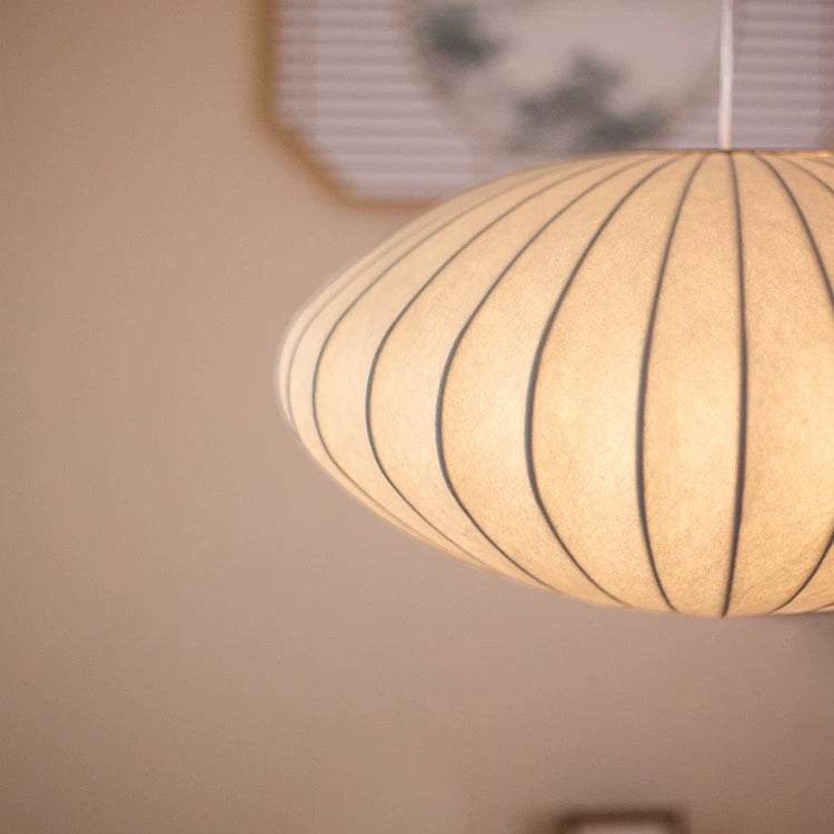 Luxe Japandi Hanglamp voor Eettafel – Elegante Zijden Lamp voor Woonkamer en Slaapkamer 7