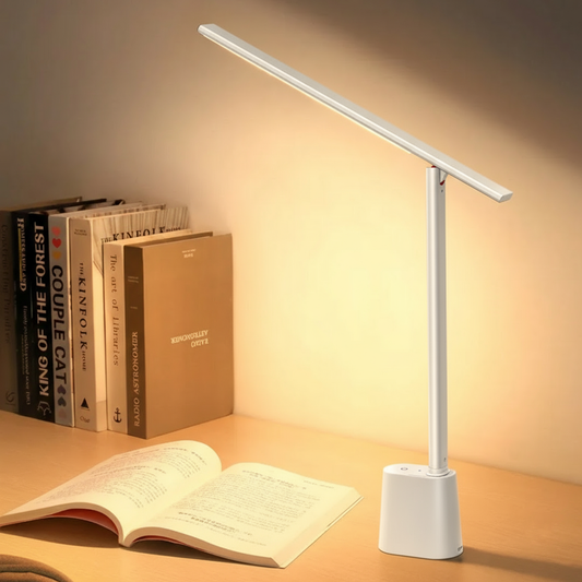 Slimme Dimbare Bureaulamp LED Zwart met Oplaadbare Batterij – Compact en Modern Design
