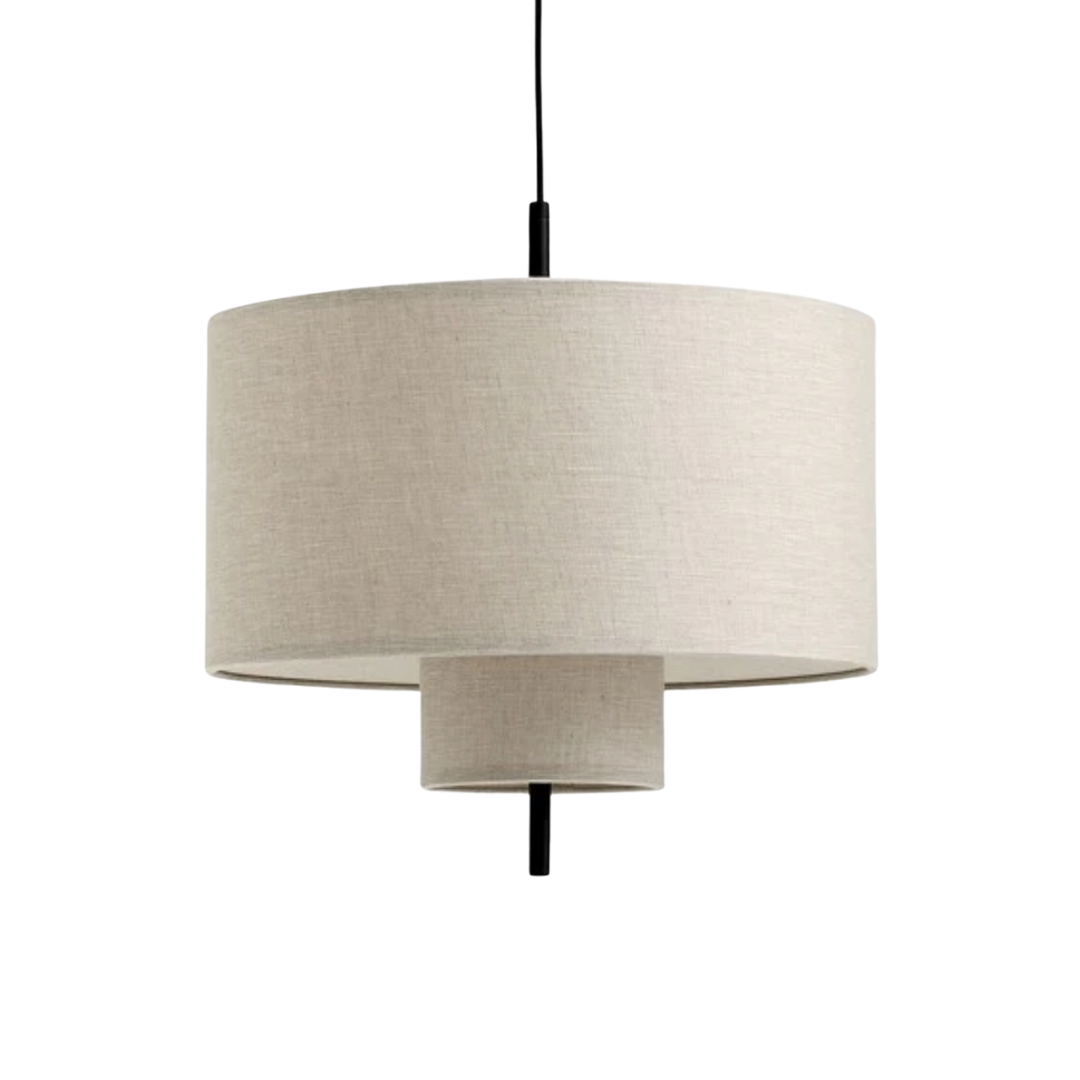 Margin Hanglamp Beige Textielkap – Stijlvolle Eetkamer of Woonkamer Lamp voor Gezellige Ruimtes 0