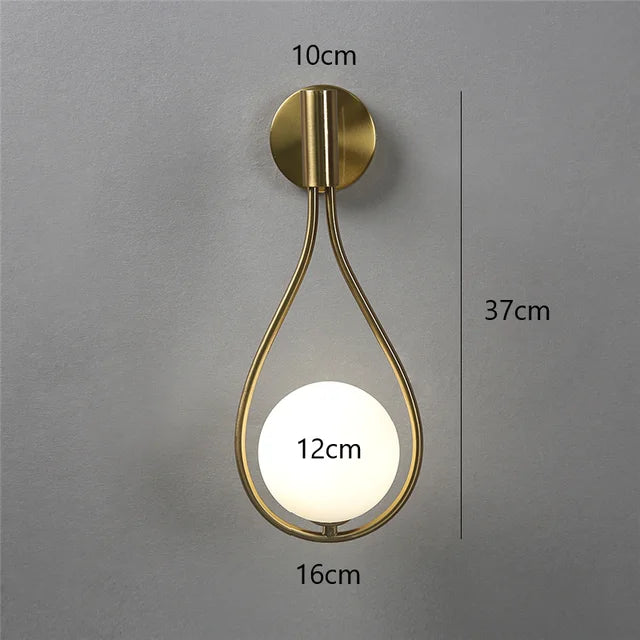 Metalen Glazen Bol LED Wandlamp – Modern Design met Warm Witte Verlichting 5