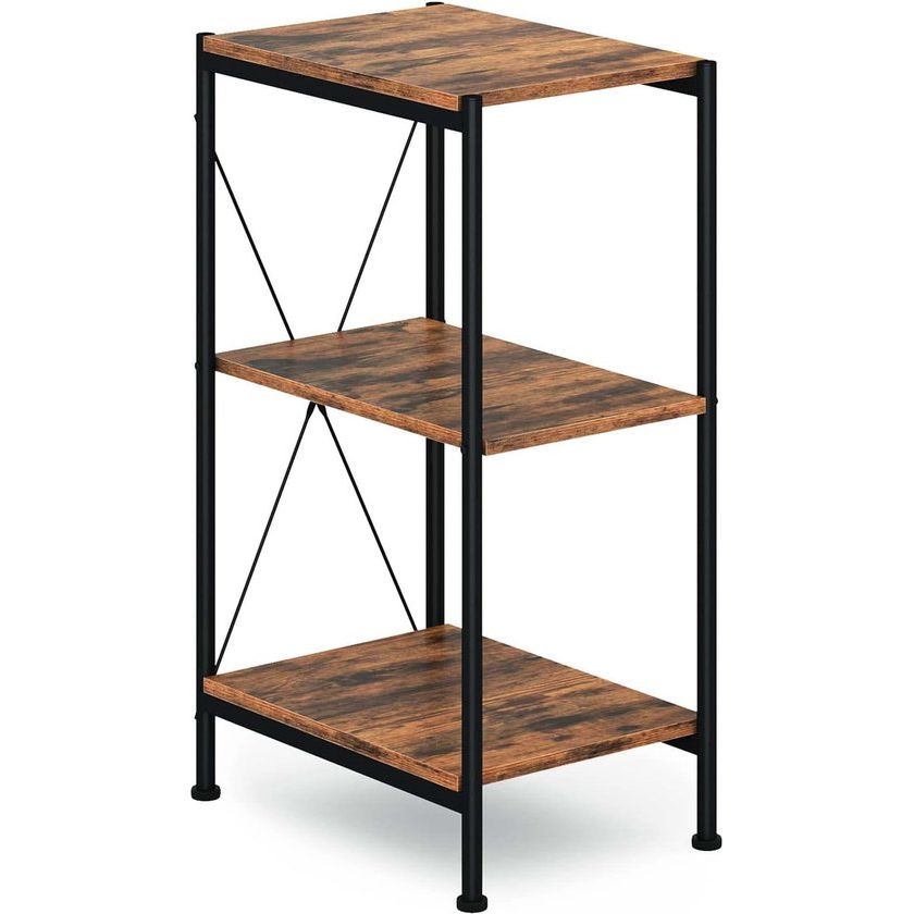 Metalen Opbergrek met 3 Planken - Multifunctioneel Staand Rek voor Keuken, Badkamer en Woonkamer - Zwart 30x44x76,8 cm 2