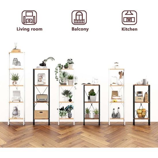 Metalen Opbergrek met 3 Planken - Multifunctioneel Staand Rek voor Keuken, Badkamer en Woonkamer - Zwart 30x44x76,8 cm 6