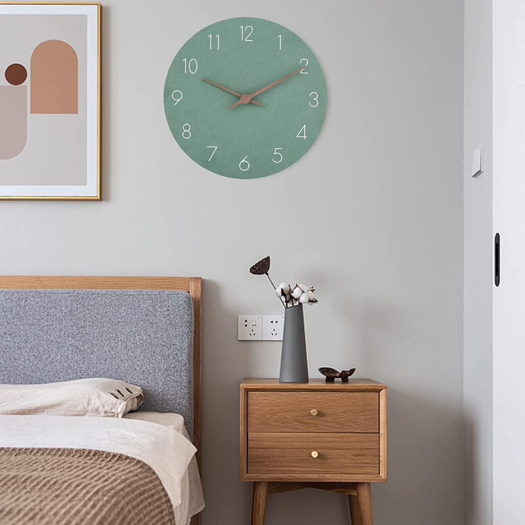 Minimalistische Grote Wandklok van Hout met Stil Uurwerk – Diameter 29 cm voor Modern Interieur 2
