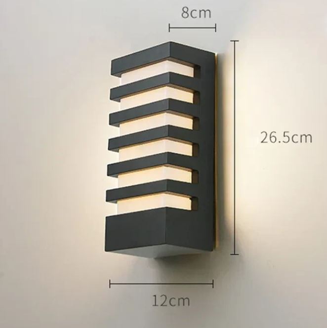 Minimalistische LED-Wandlamp Buiten IP65 Waterdicht 12W Warmwit Licht Aluminium 12x6,5 cm 8