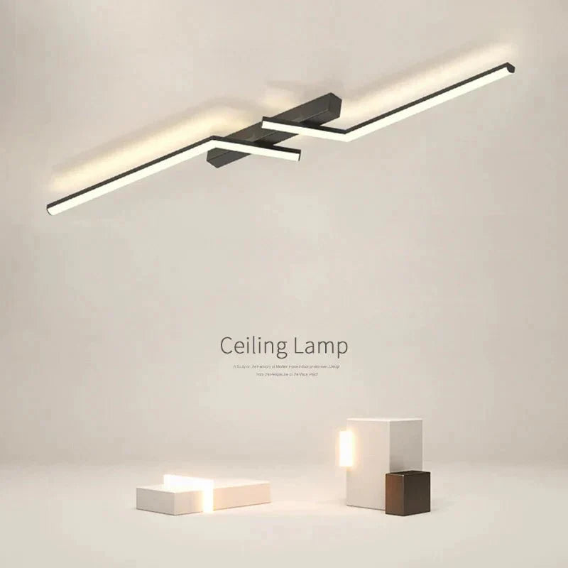 Moderne LED Plafondlamp Zwart - Energiezuinige Plafonniere voor Slaapkamer en Interieur