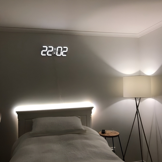 Moderne 3D LED Digitale Wandklok met Eenvoudige Bediening en Stijlvol Design 1