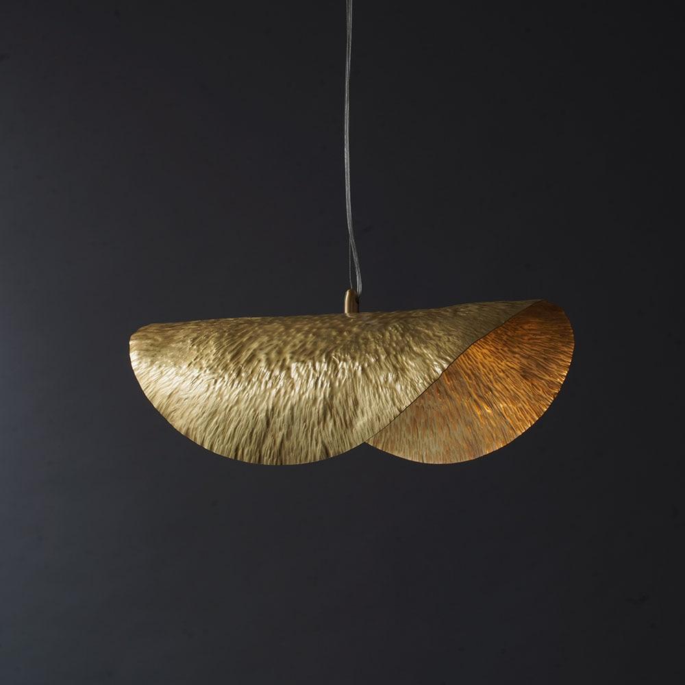 Moderne Hanglamp Agathe in Goudkleurig Koper – Gehamerd Ontwerp voor Eettafel, Woonkamer en Slaapkamer 0