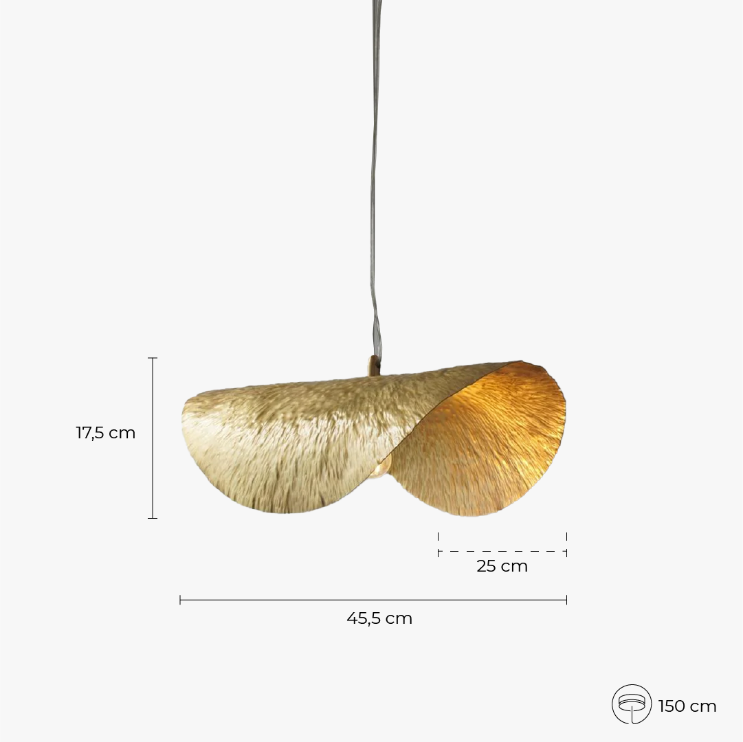 Moderne Hanglamp Agathe in Goudkleurig Koper – Gehamerd Ontwerp voor Eettafel, Woonkamer en Slaapkamer 5