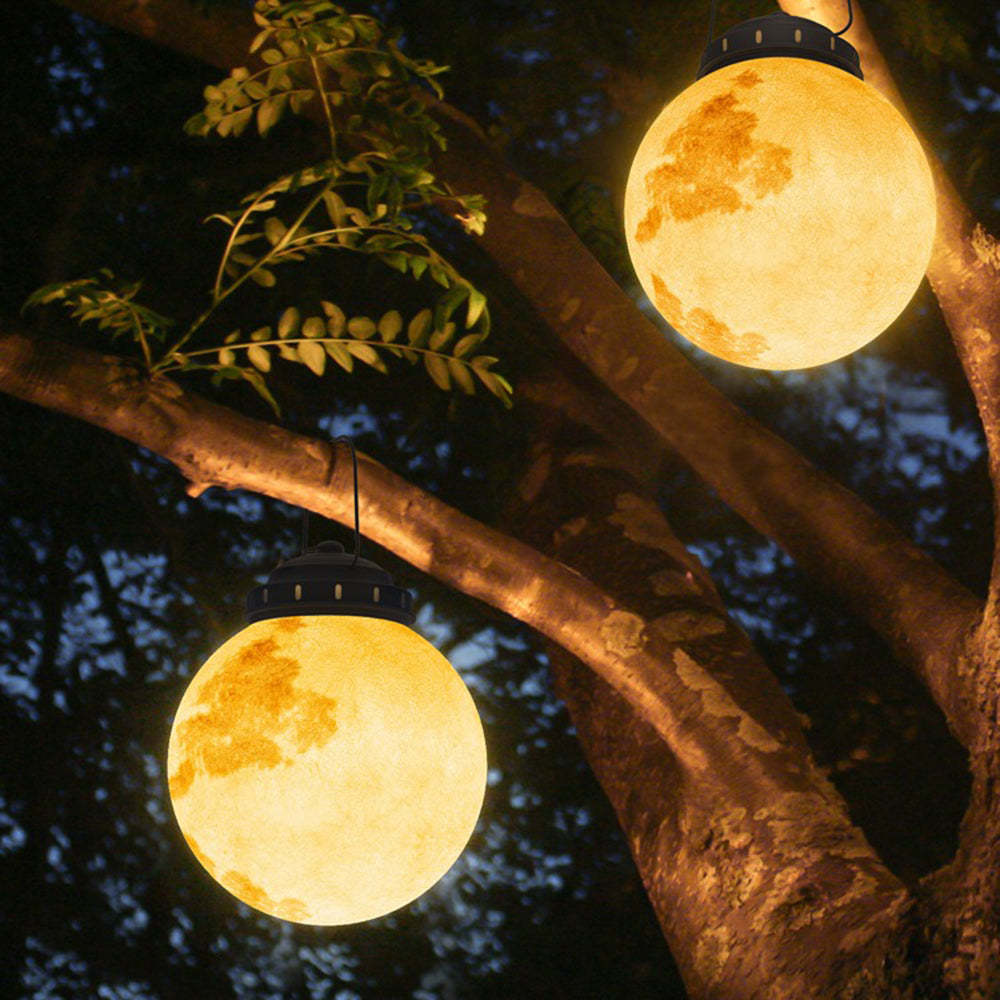Moderne LED Buitenlamp in Goud Metaal en Hars – Zonne-energie Hanglamp voor Tuin 2