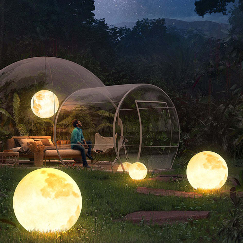 Moderne LED Buitenlamp in Goud Metaal en Hars – Zonne-energie Hanglamp voor Tuin 3