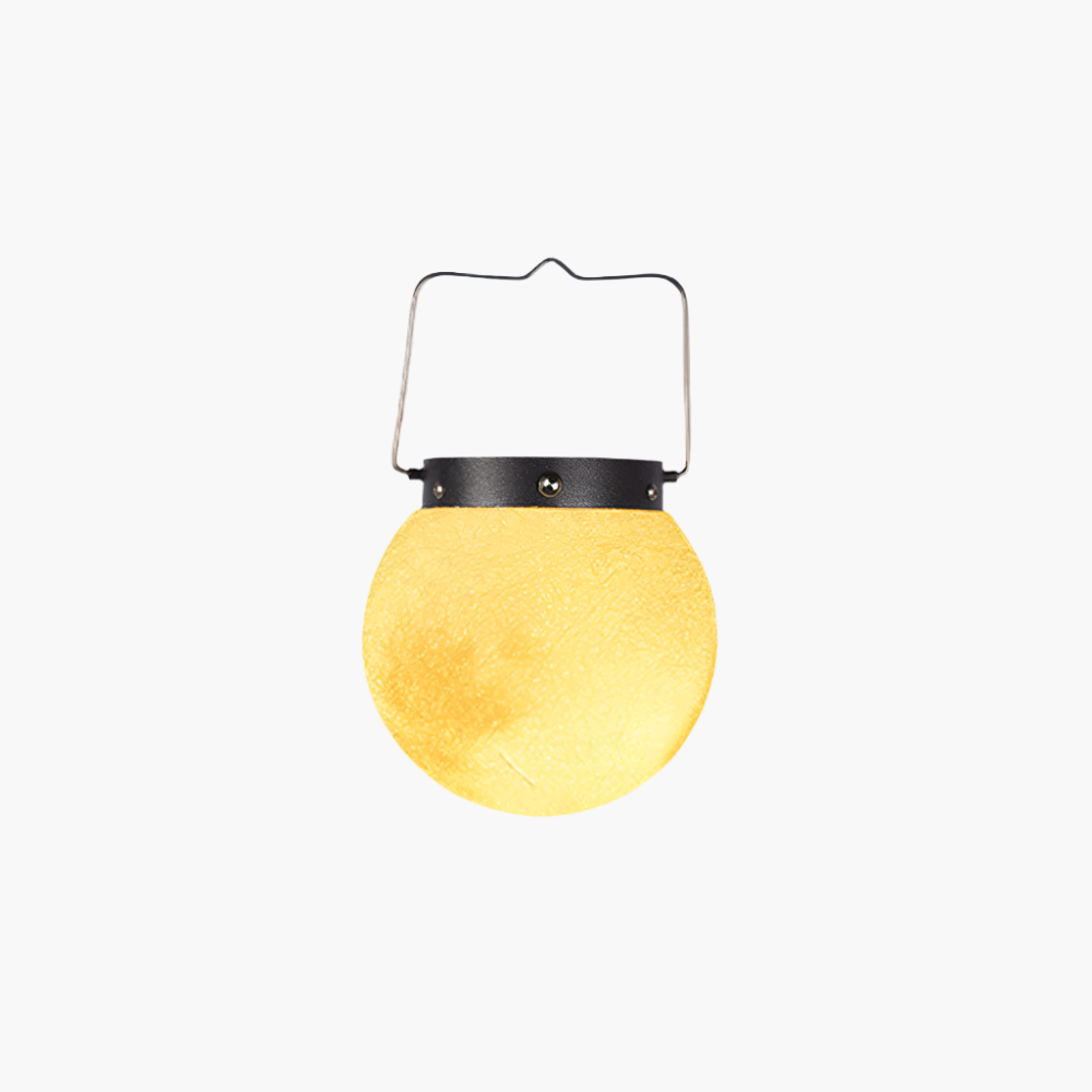 Moderne LED Buitenlamp in Goud Metaal en Hars – Zonne-energie Hanglamp voor Tuin 9