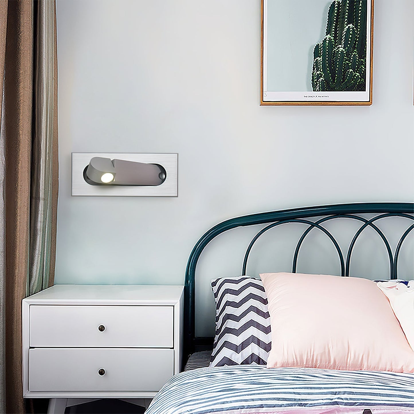 Moderne LED Nachtkastlamp met Verstelbare Kop en Warm Licht – Aluminium, 3000K, Eenvoudige Drukknopschakelaar, Ideaal voor Bedside 4