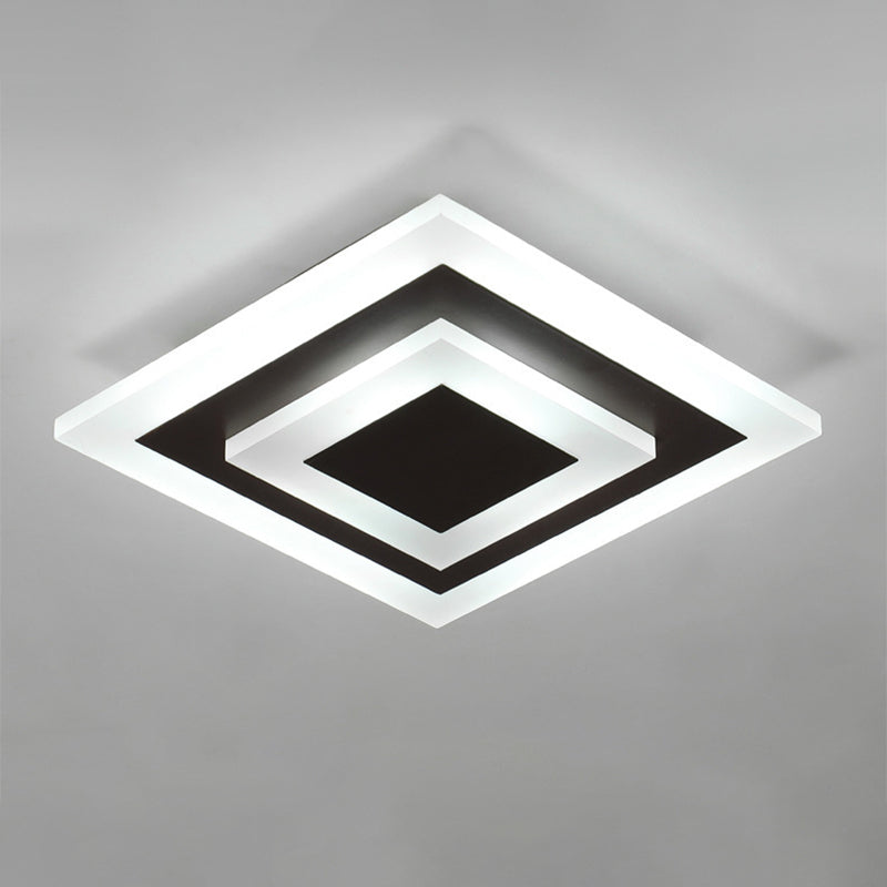 Moderne LED Plafondlamp in Ronde en Vierkante Vorm – Duurzaam Acryl met Energiezuinige Verlichting voor Slaapkamer en Gang 1