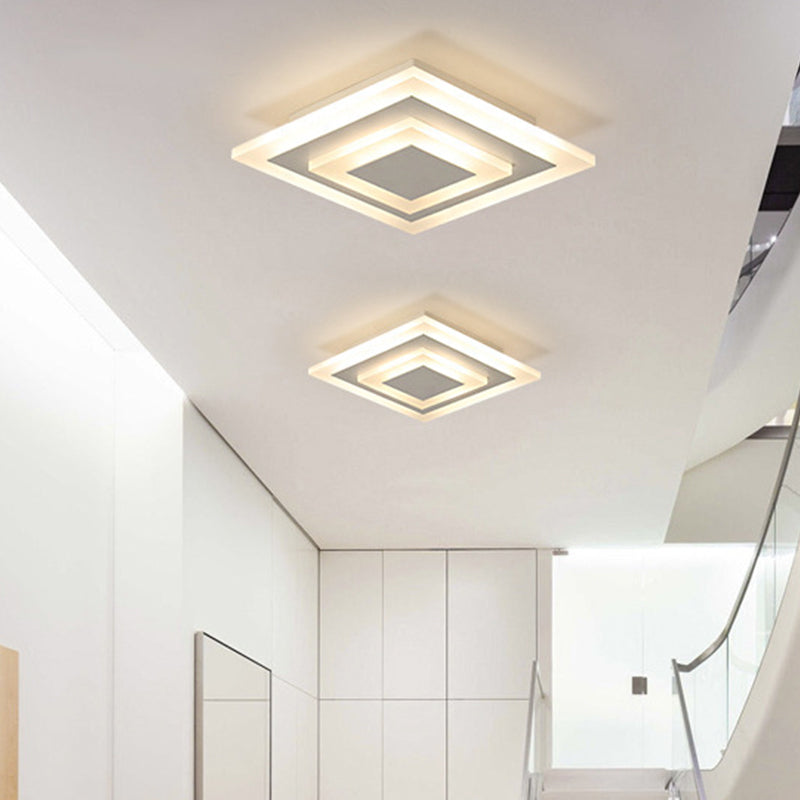 Moderne LED Plafondlamp in Ronde en Vierkante Vorm – Duurzaam Acryl met Energiezuinige Verlichting voor Slaapkamer en Gang 5