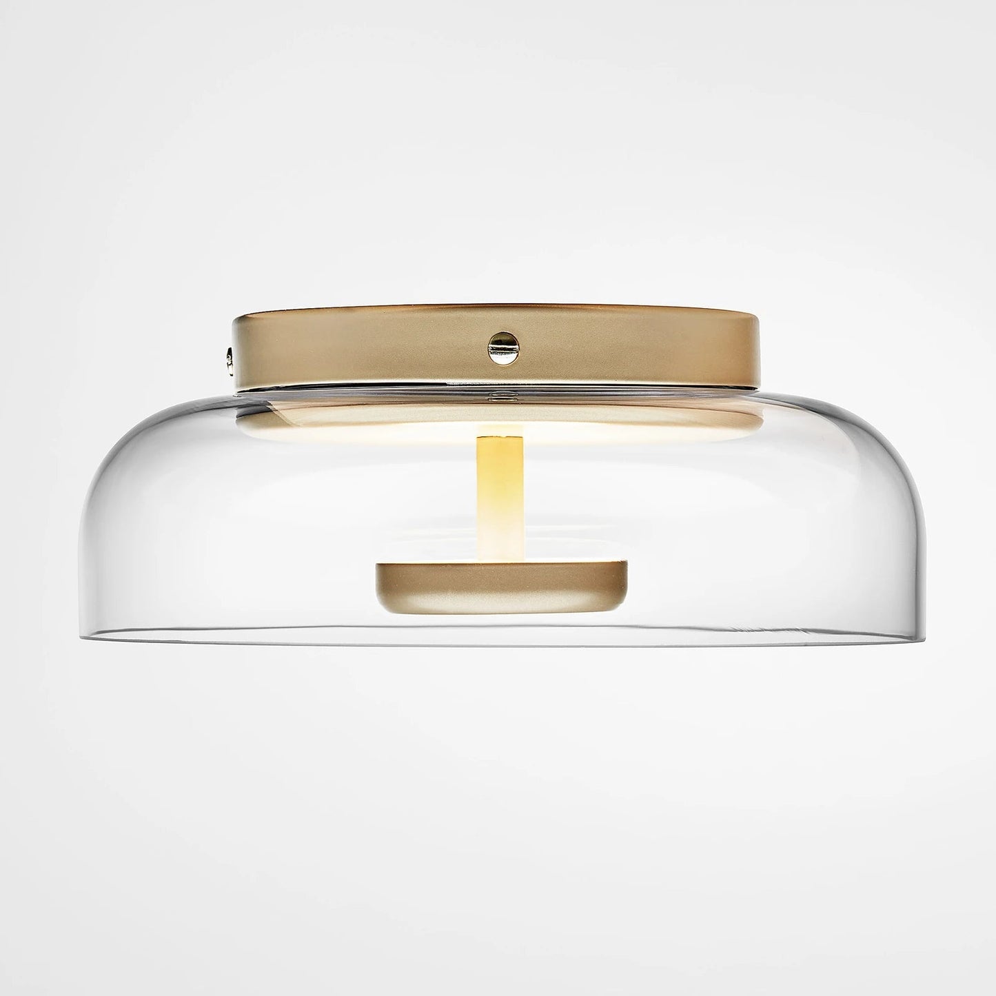 Moderne LED Plafondlamp met Glazen Kap in Rookgrijs of Amber – Sfeervolle Plafonnière voor Slaapkamer en Hal 2