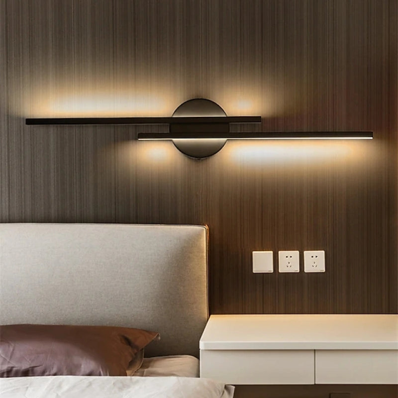 Moderne LED Wandlamp Alana - Dubbele Lijnen, Zwart/Wit, Metaal voor Slaapkamer en Woonkamer 6