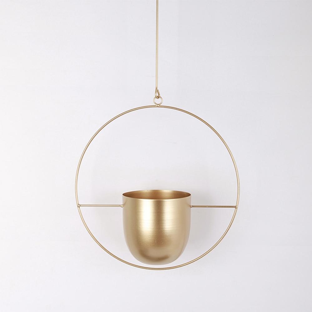 Moderne Minimalistische Plantenhanger van IJzer met Aanpasbare Hangketting – Perfect voor Muurdecoratie 10
