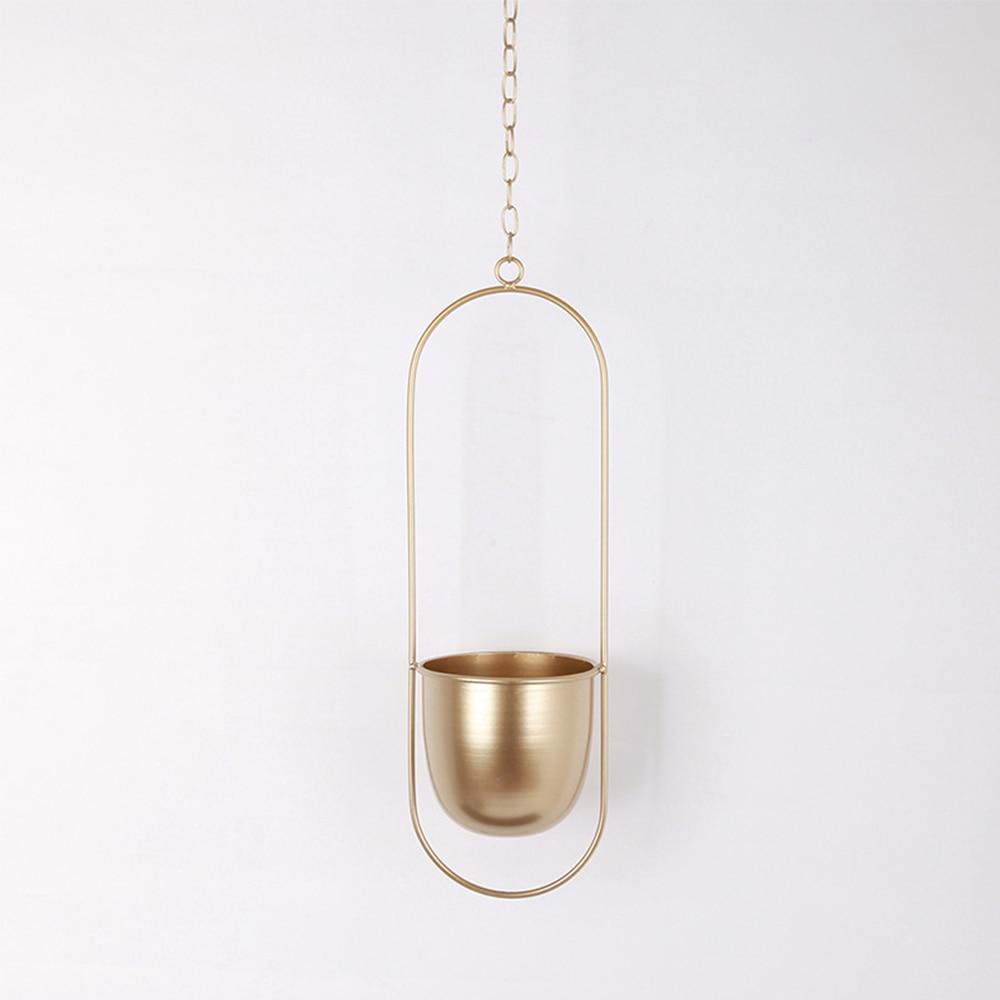 Moderne Minimalistische Plantenhanger van IJzer met Aanpasbare Hangketting – Perfect voor Muurdecoratie 8