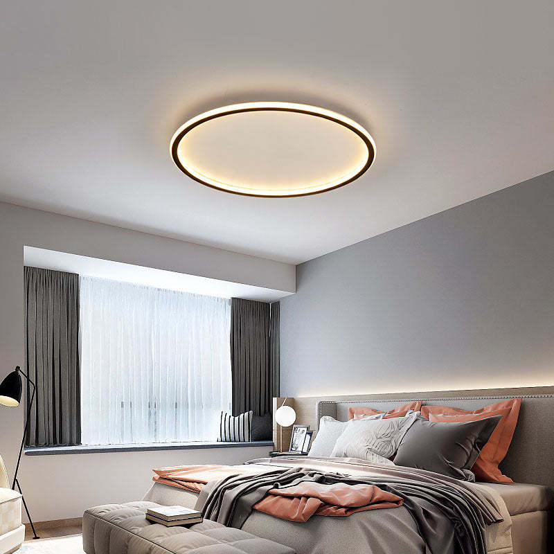 Moderne Ronde LED Plafondlamp in Zwart/Wit van Metaal en Acryl – 45 cm 4