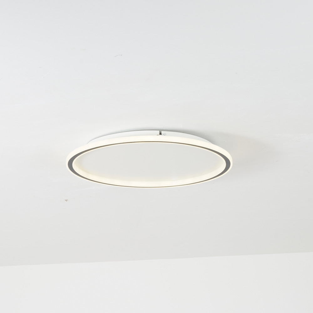 Moderne Ronde LED Plafondlamp in Zwart/Wit van Metaal en Acryl – 45 cm 6