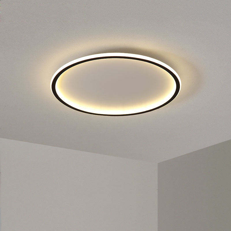 Moderne Ronde LED Plafondlamp in Zwart/Wit van Metaal en Acryl – 45 cm 8