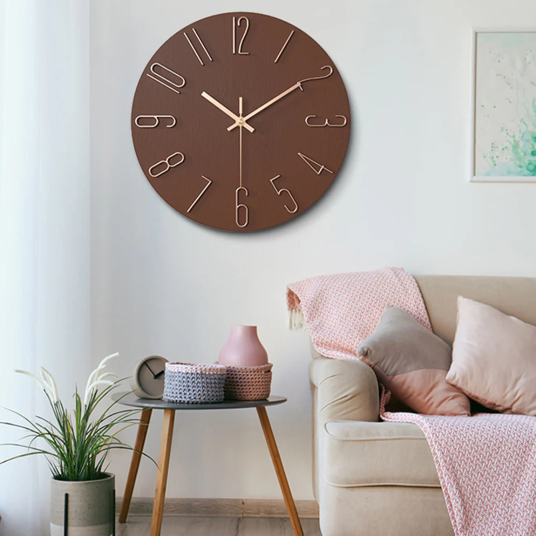 Moderne Wandklok 30 cm – Minimalistisch Design met Stille Quartz Beweging voor Luxe Woonkamer 1